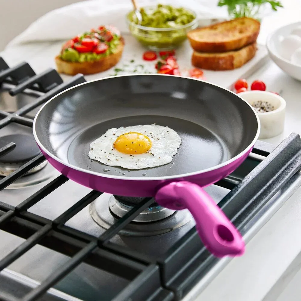 Green Life Essentials 8” Ceramic Nonstick Aluminum Fry Pan Bright Pink Magenta